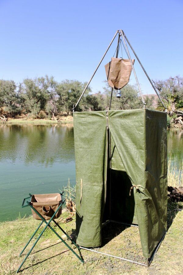 Tent with shower unit
